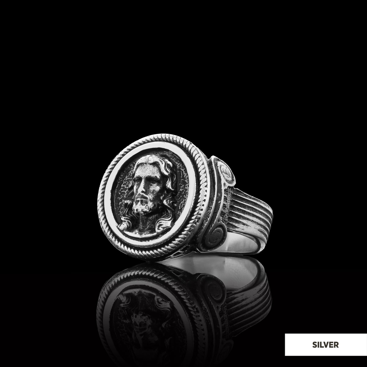 3D Jesus Ring, Silver Religious Ring, Religious Gift, Gold Plated Jesus Jewelry, Christian Accessory