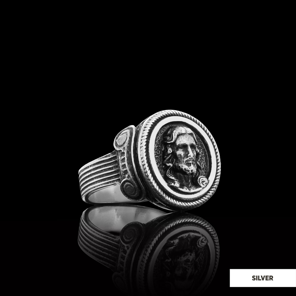 3D Jesus Ring, Silver Religious Ring, Religious Gift, Gold Plated Jesus Jewelry, Christian Accessory