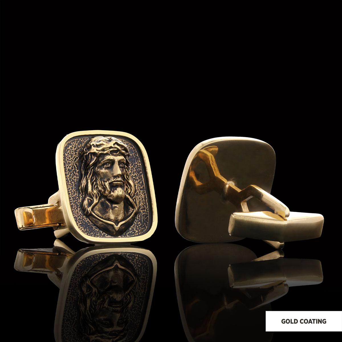 3D Silver Jesus Cufflinks, Religious Silver Cufflinks, Religious Christian Jewelry, Christ Accessory, Religious Gift
