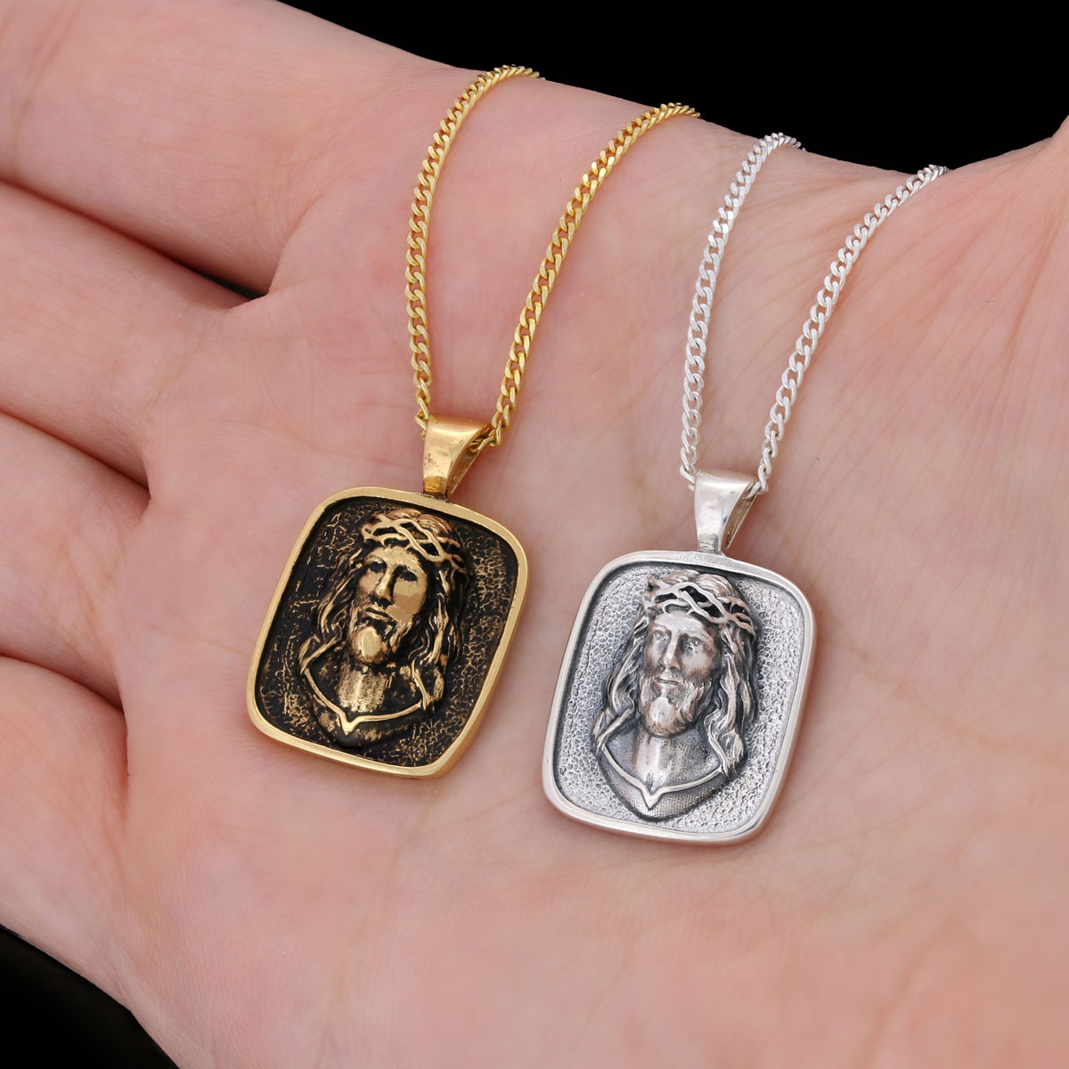 3D Silver Jesus Pendant, Religious Silver Necklace, Religious Christian Jewelry, Christ Accessory, Religious Gift