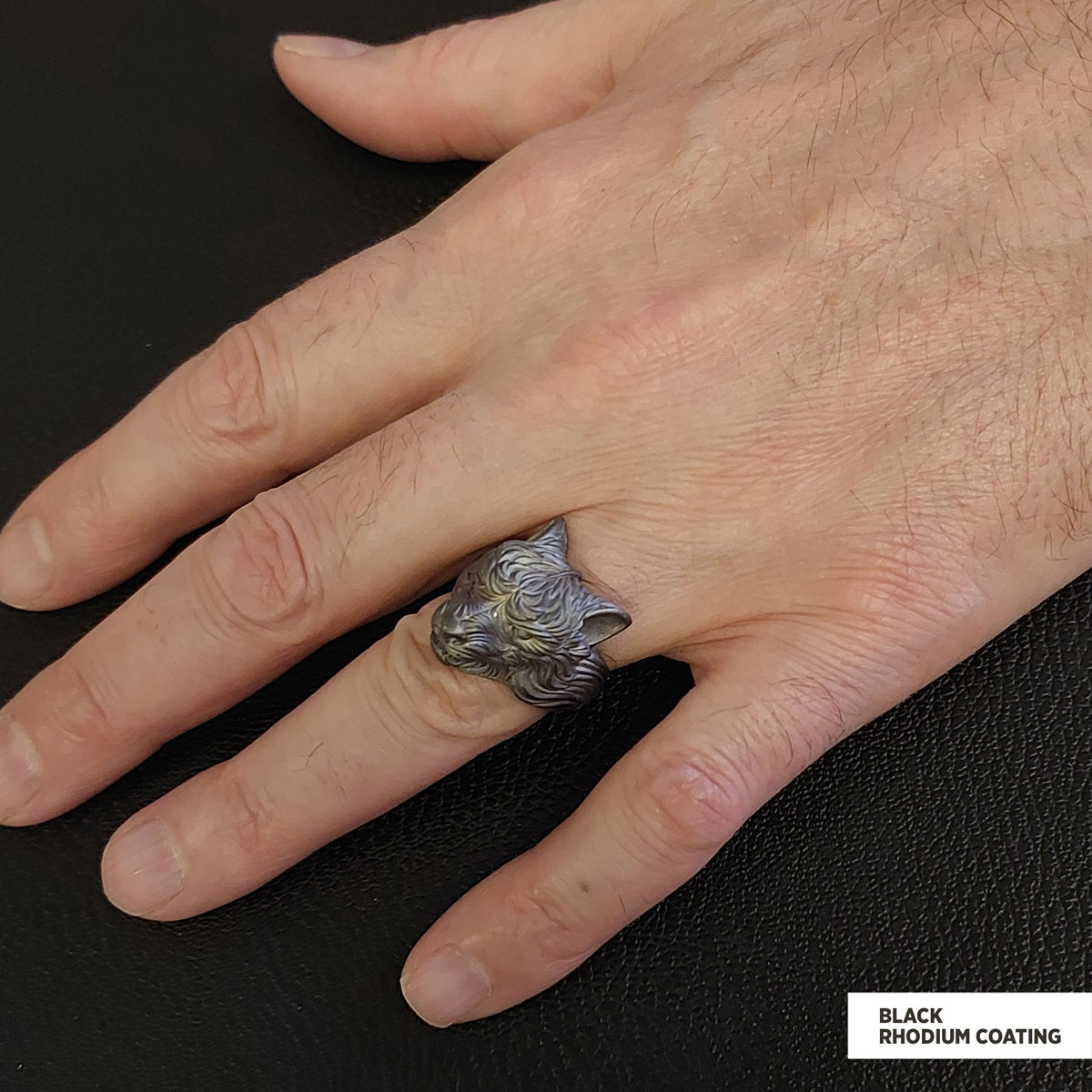 3D Wolf Head Ring, Silver Wolf Ring, Animal Jewelry, Gift for Her