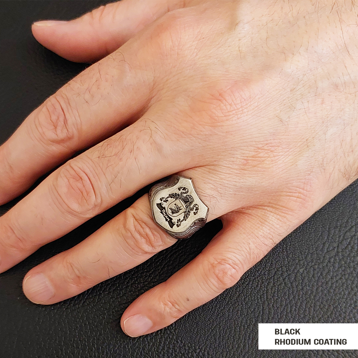 925 Sterling Silver Celtic Design Engraved Family Ring