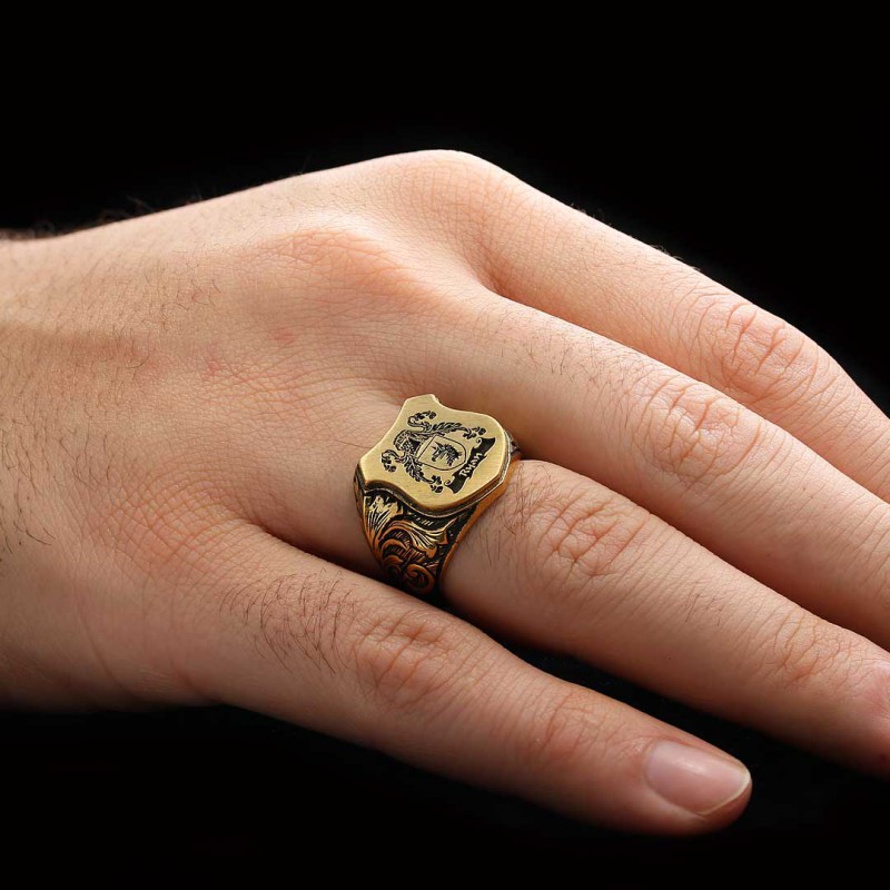 925 Sterling Silver Celtic Design Engraved Family Ring