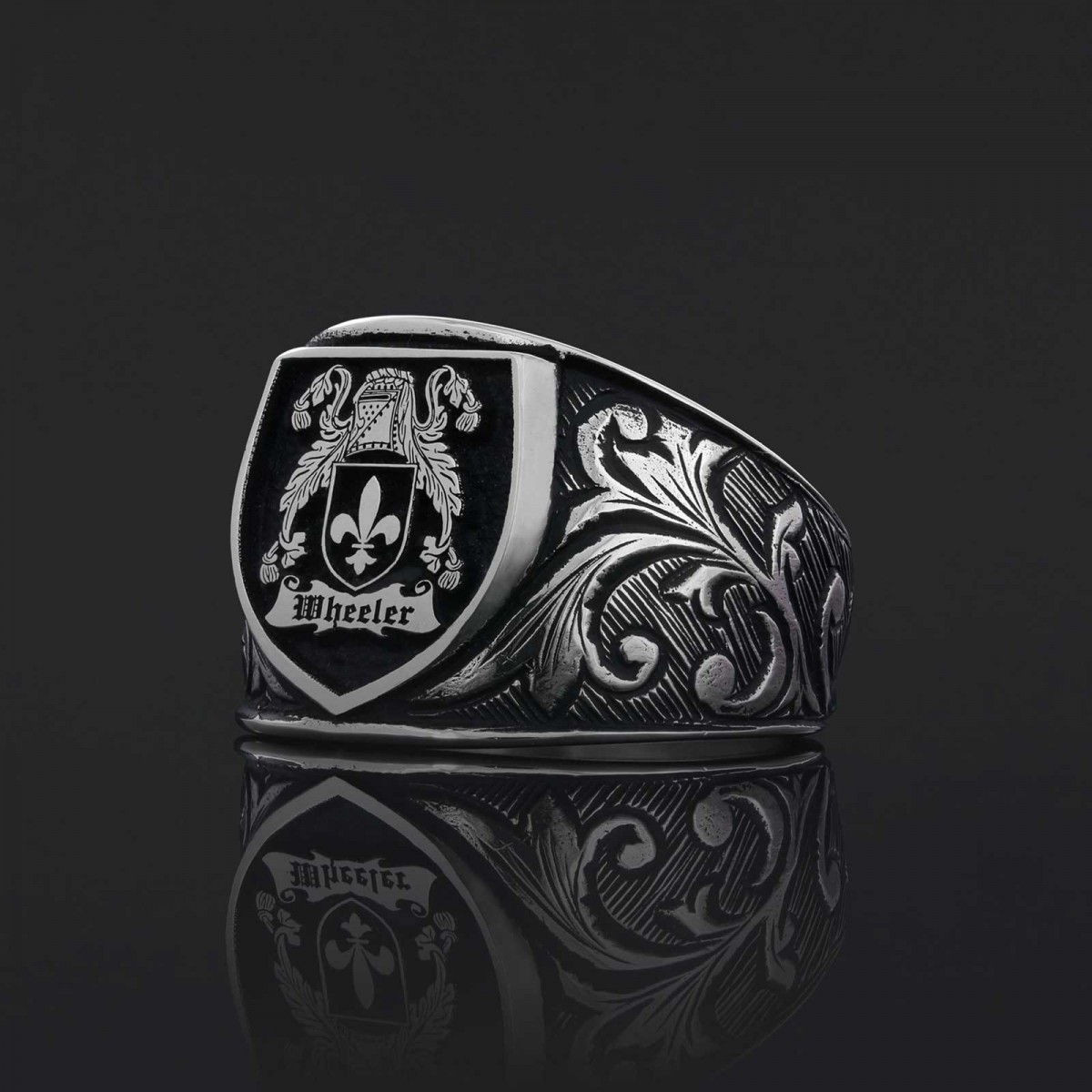 925 Sterling Silver Celtic Design Family Ring, Personalized Family Ring