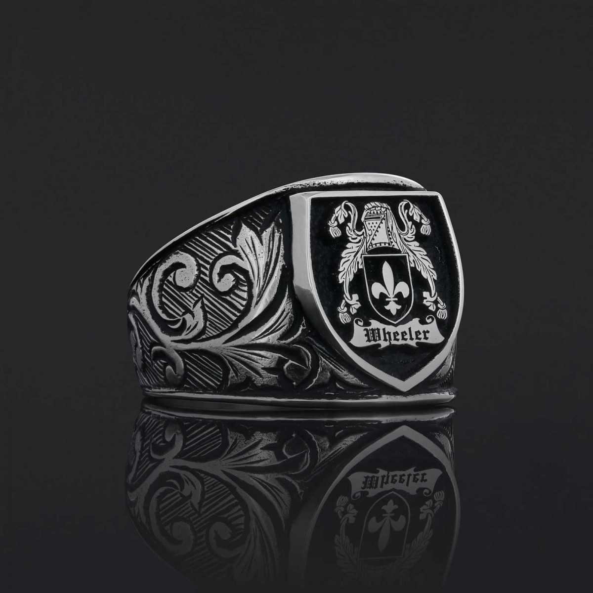 925 Sterling Silver Celtic Design Family Ring, Personalized Family Ring