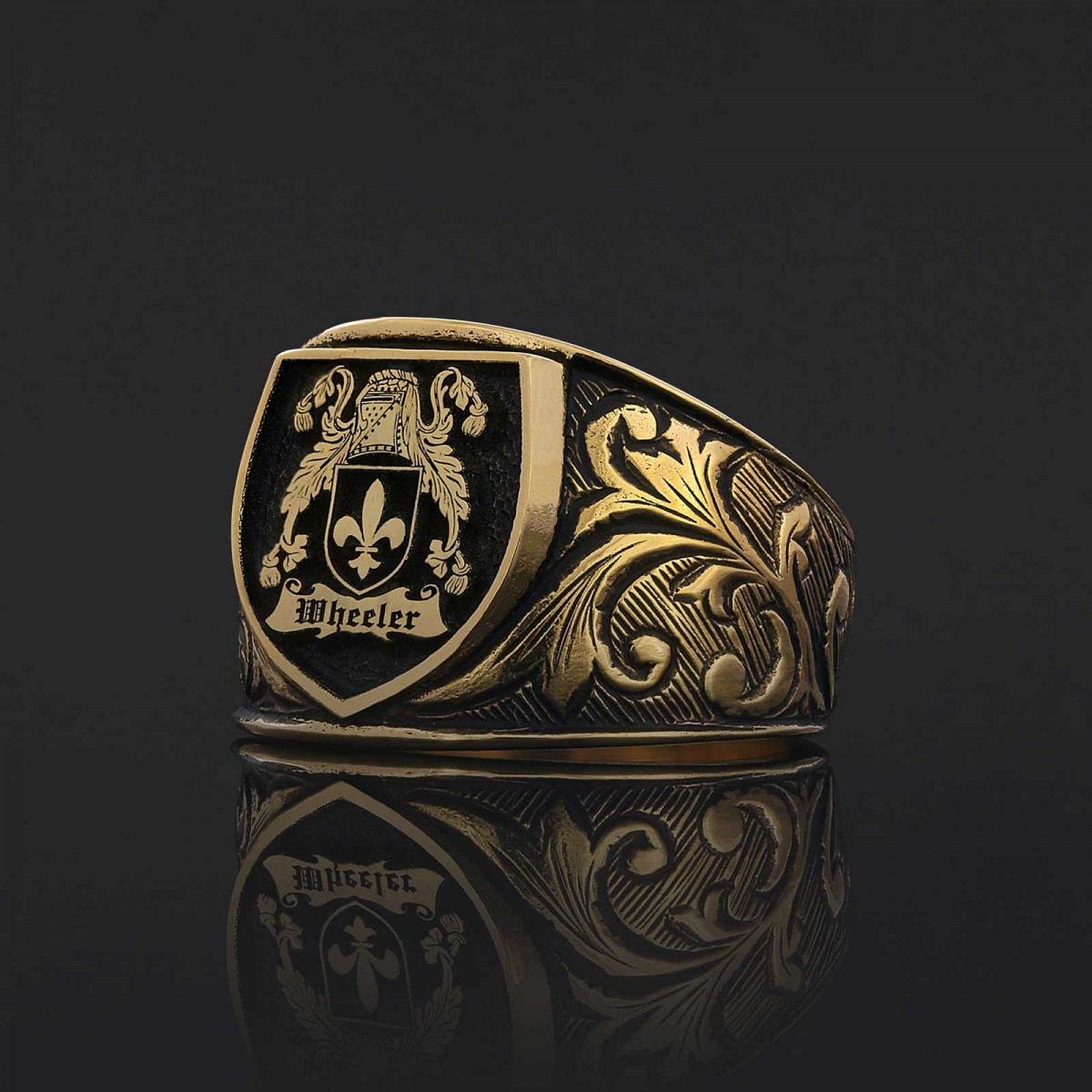 925 Sterling Silver Celtic Design Family Ring, Personalized Family Ring