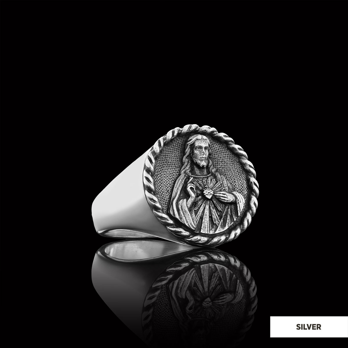 925 Sterling Silver Christian Ring, Religious Ring, Gold Plated Religious Ring, Jesus Ring