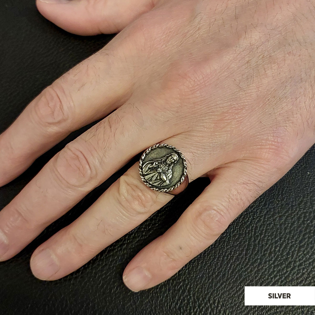 925 Sterling Silver Christian Ring, Religious Ring, Gold Plated Religious Ring, Jesus Ring