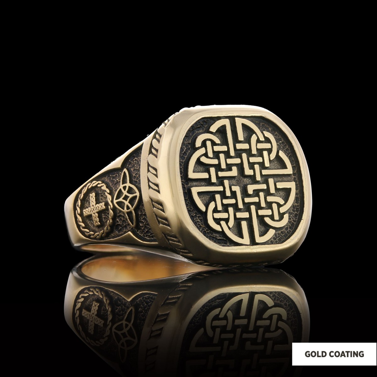 925 Sterling Silver Dara Celtic Knot Ring, Norse Mythology Dara Knot Rings