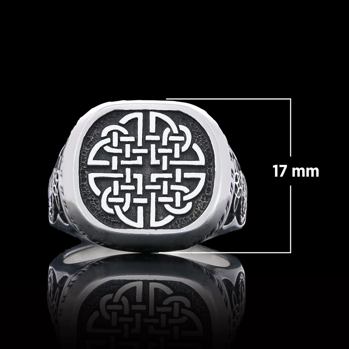 925 Sterling Silver Dara Celtic Knot Ring, Norse Mythology Dara Knot Rings