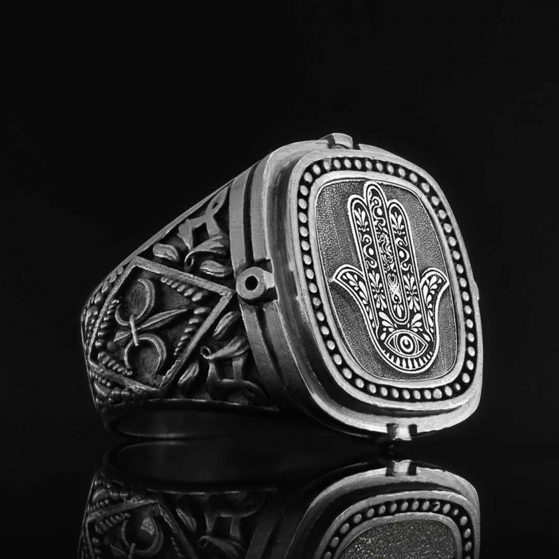 925 Sterling Silver Hamsa Ring