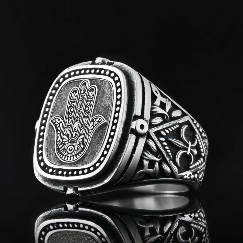 925 Sterling Silver Hamsa Ring