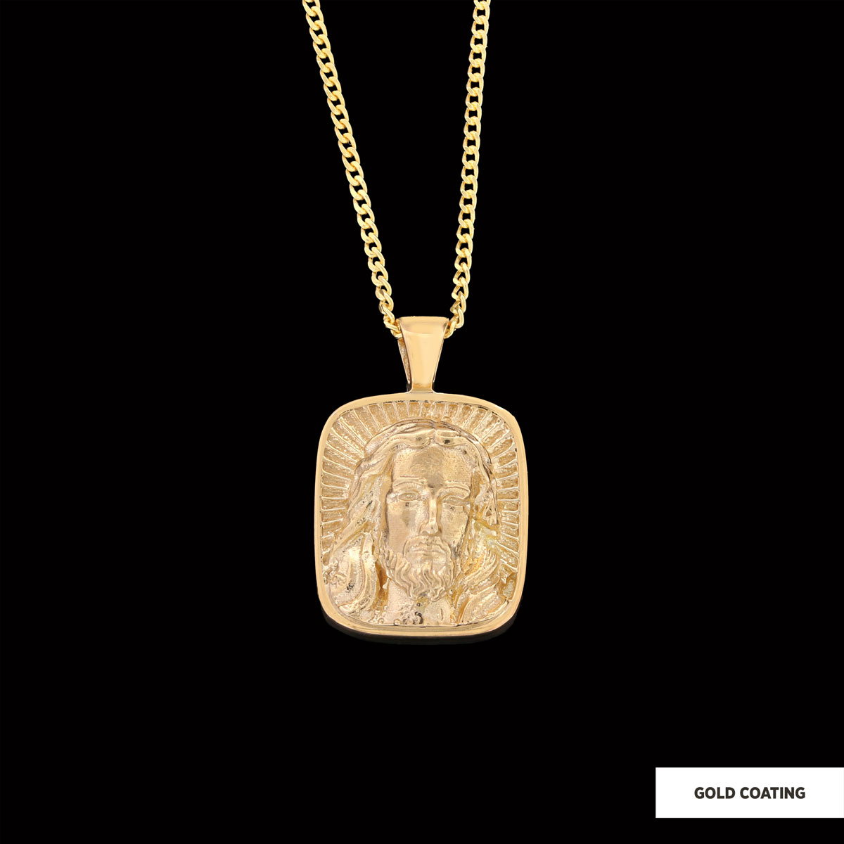 925 Sterling Silver Jesus Necklace, Christian Pendant, Gold Plated Jesus Jewelry, Religious Accessory