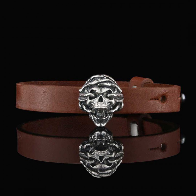 Unique Design Skull Leather Bracelets