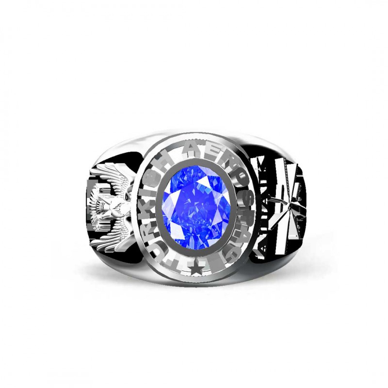 925 Sterling Silver Turkish Aerospace Military Rings
