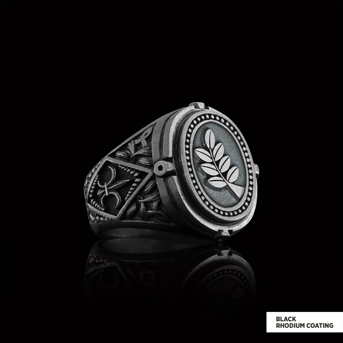 Masc Rings Acacia Silver Masonic Ring, Mason Ring, Master Mason Signet Ring ...