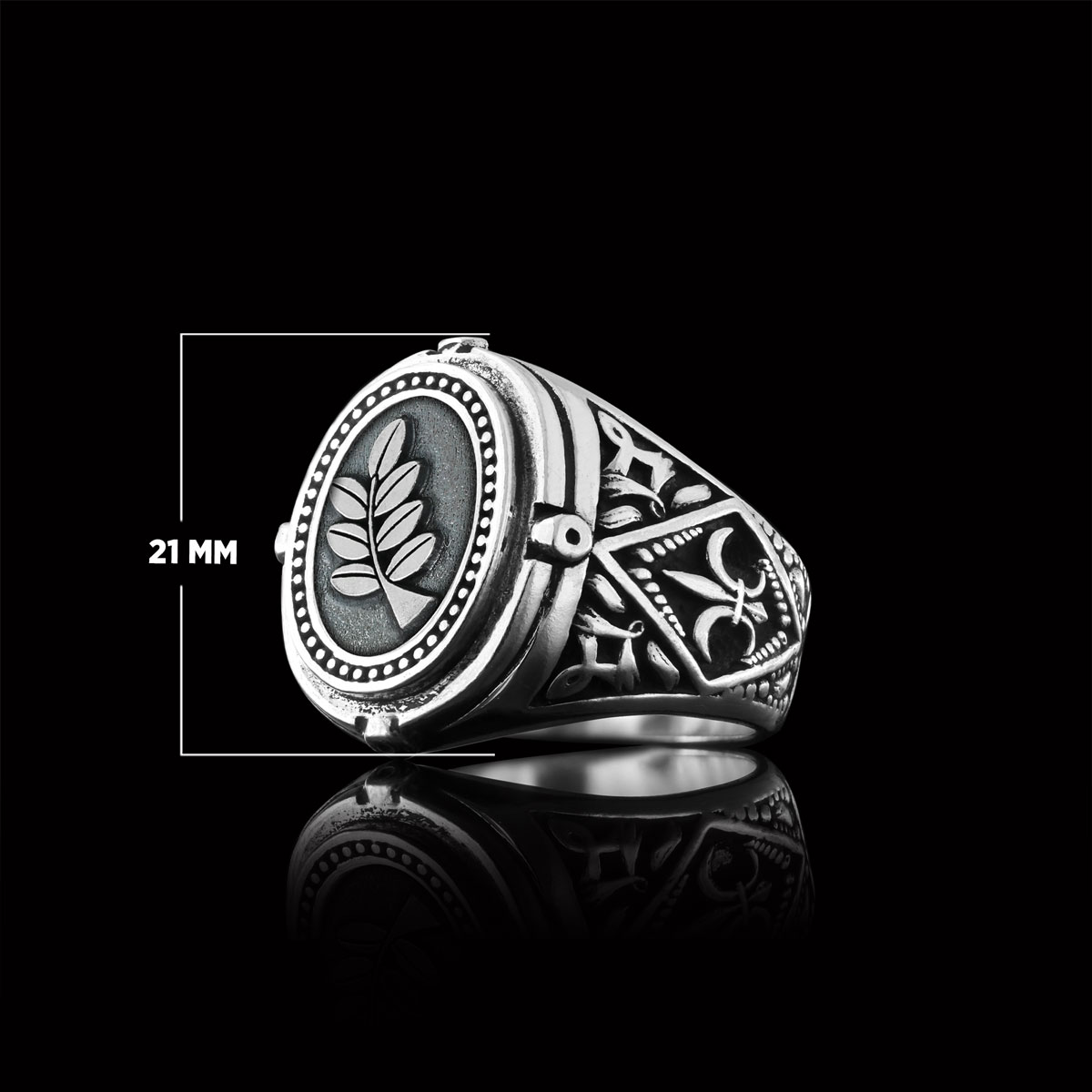 Acacia Silver Masonic Ring, Mason Ring, Master Mason Signet Ring, Custom Masonic Ring