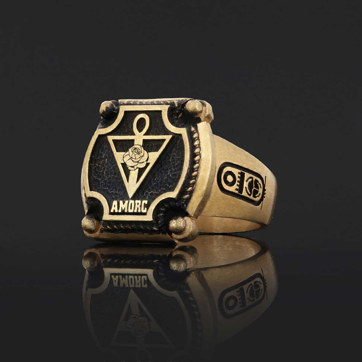 Amorc Jewelry, Spiritual Emblem of the AMORC Ring, Special Design Rose Crucis Silver Ring