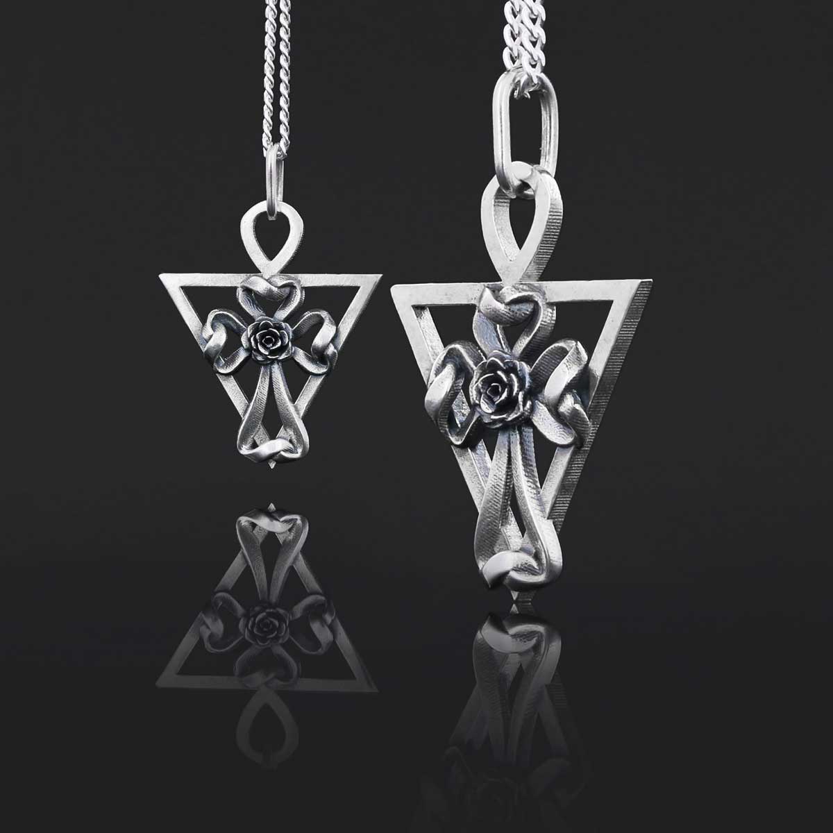 Amorc Mystic Cross Necklace, Rosicrucian Pendant, Spiritual Symbol Jewelry