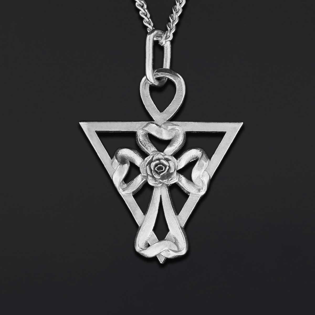 Amorc Mystic Cross Necklace, Rosicrucian Pendant, Spiritual Symbol Jewelry