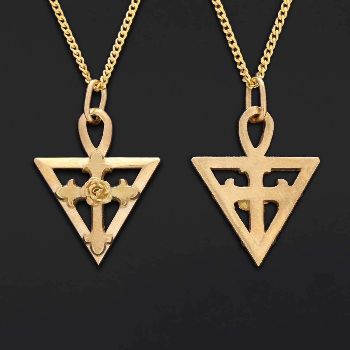 Amorc Rosae Crucis Pendant, Rosicrucian Necklace, Cross Necklace, Rosicrucian Amorc Jewelry