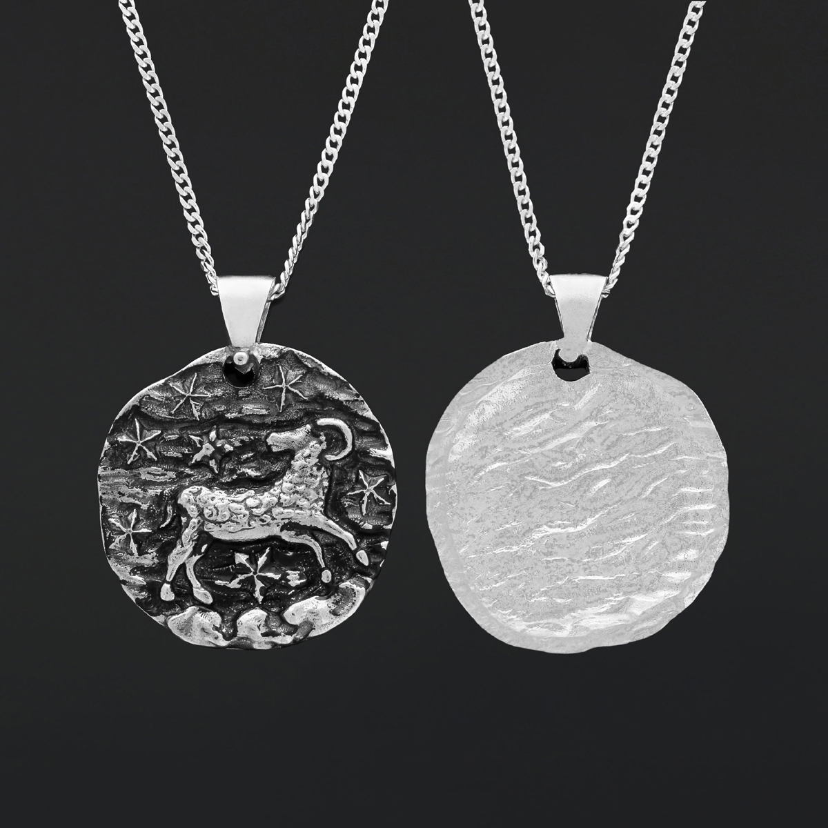 Aries Pendant, Zodiac Necklace, Sterling Silver Pendant, Astrology Jewelry, Aries Sign Jewelry