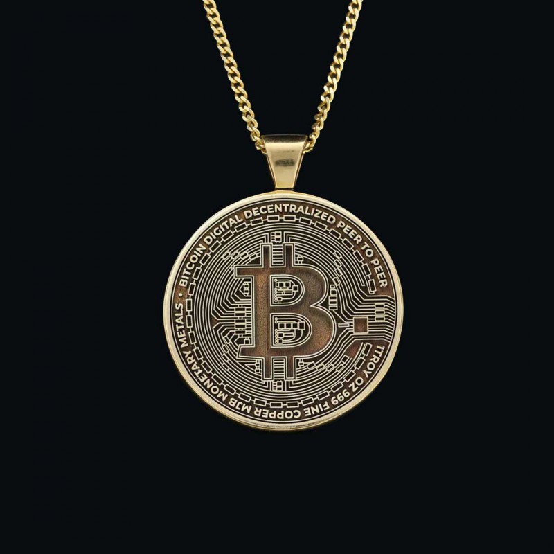 Bitcoin Souvenir Gold Pendant