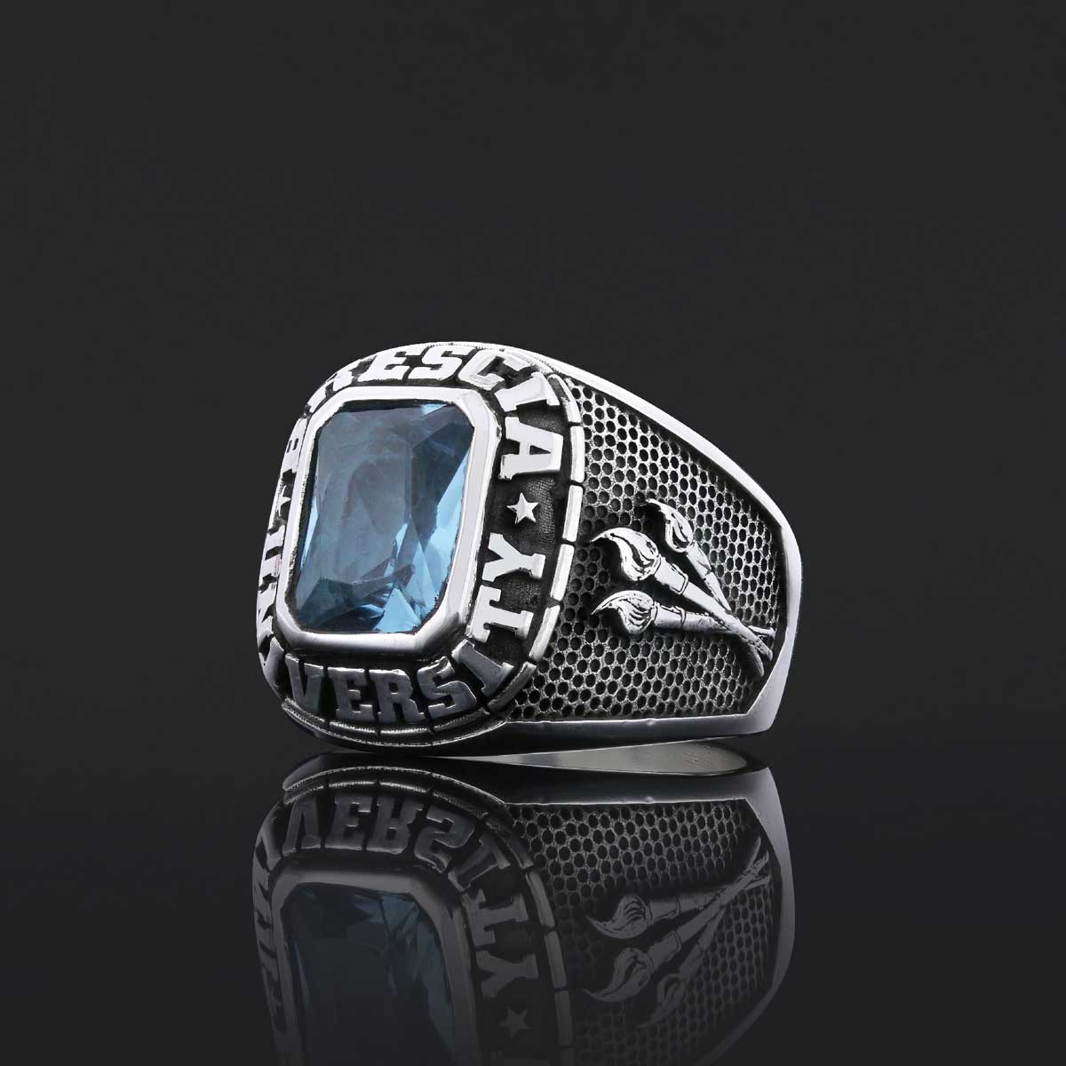 Brescia University Ring, High School Burnsoat Ring, Customized Class Ring, Graduation Collage Ring, Customized High School Ring