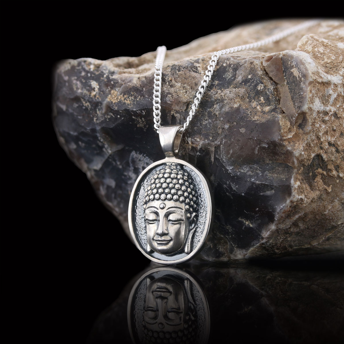 Buddha Necklace, Buddha Handmade Silver Charm Pendant, Meditating Buddha Silver Charms, Buddhism Necklace, Gift Jewelry