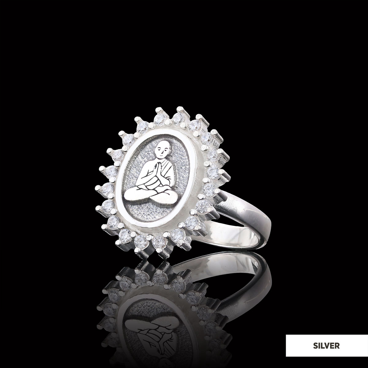 Buddha Ring, Buddha Silver Ring, Religious Ring, Buddhist Gift, Goddess of Mercy Ring