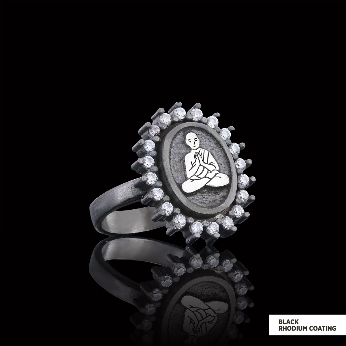Buddha Ring, Buddha Silver Ring, Religious Ring, Buddhist Gift, Goddess of Mercy Ring