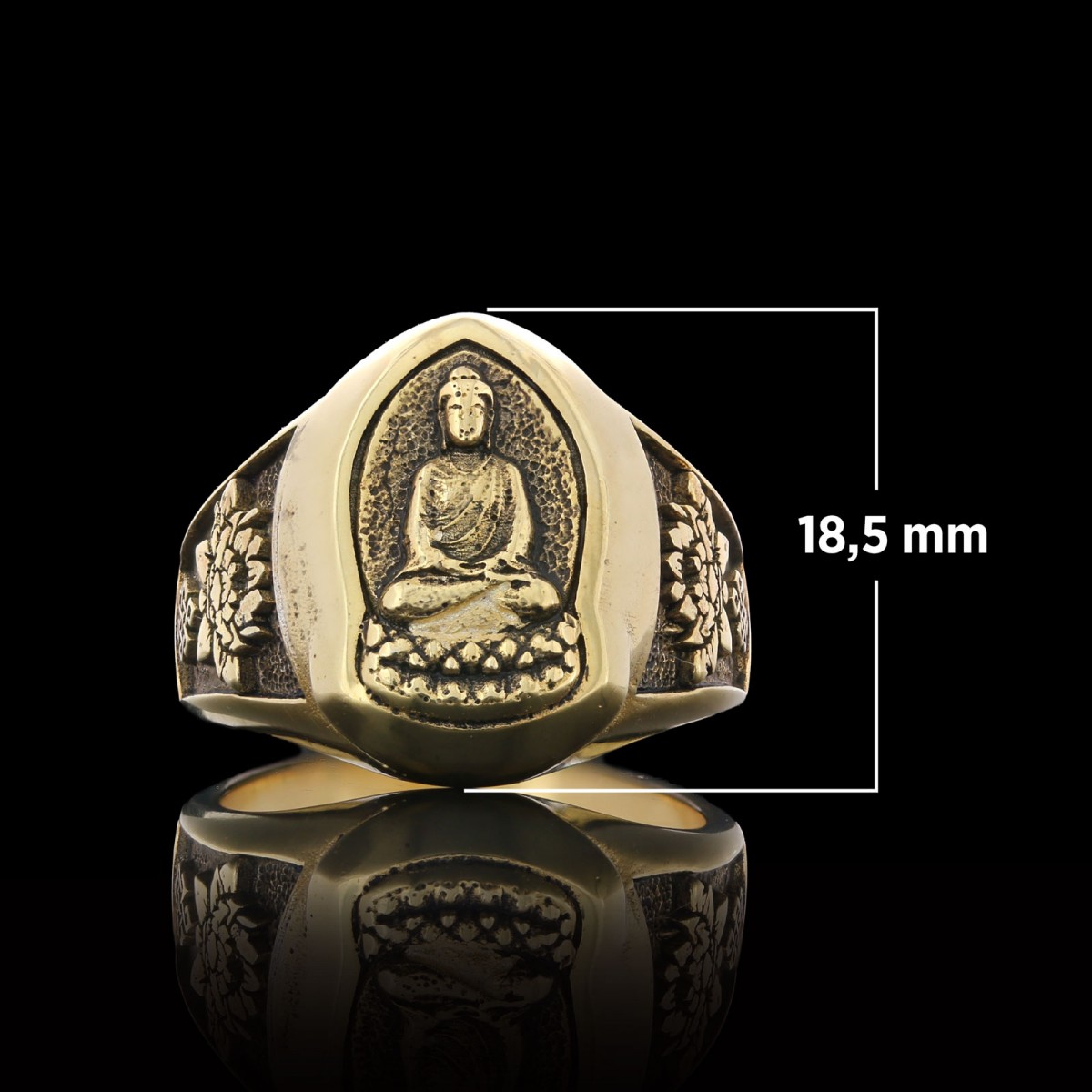 Buddha Ring, Om Buddha Ring, Hindu Ring, Endless Knot Ring, Padma Buddhist Ring, Meditation, Yoga, Buddhist Jewelry