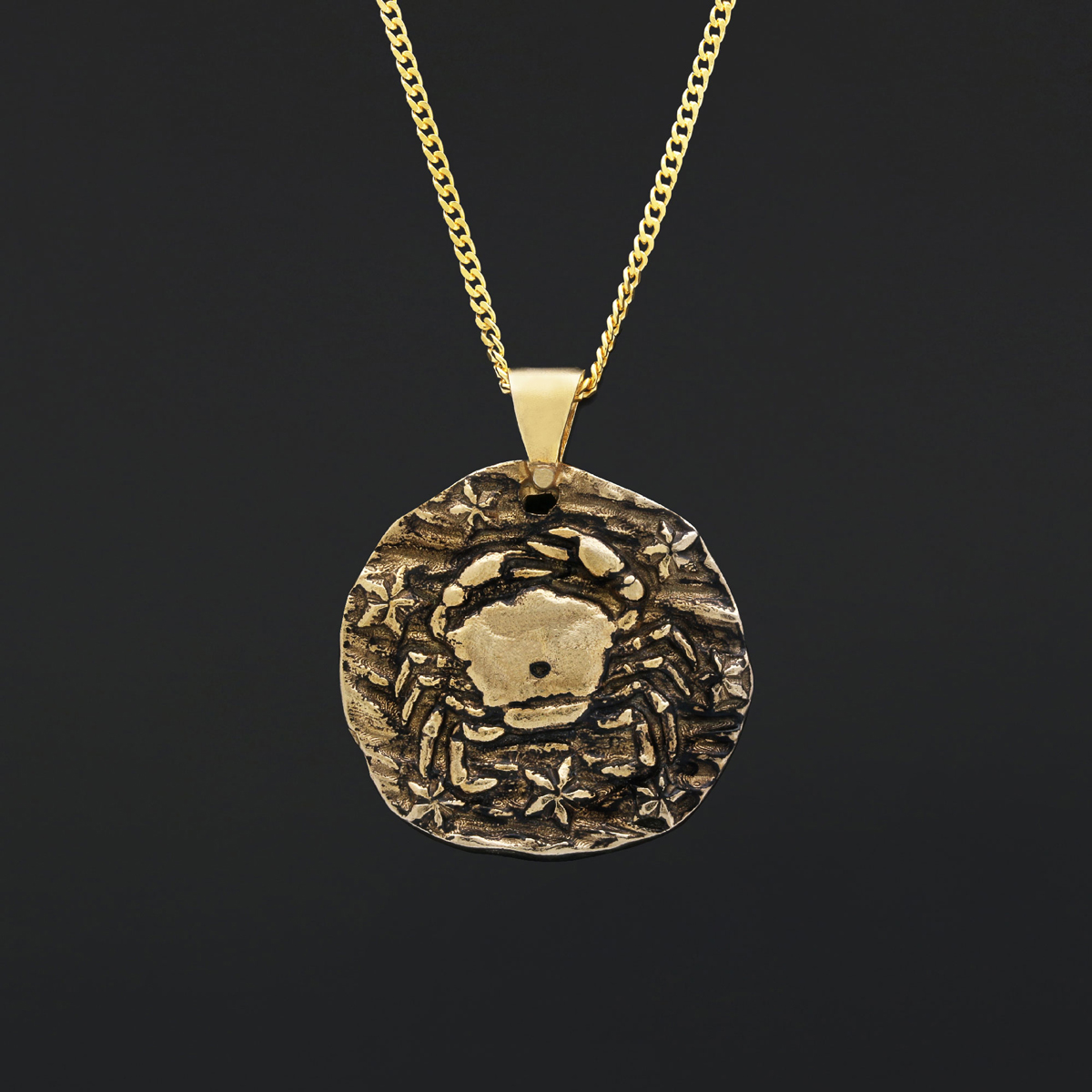 Cancer Horoscope Necklace, Zodiac Sign Pendant, Astrology Jewelry