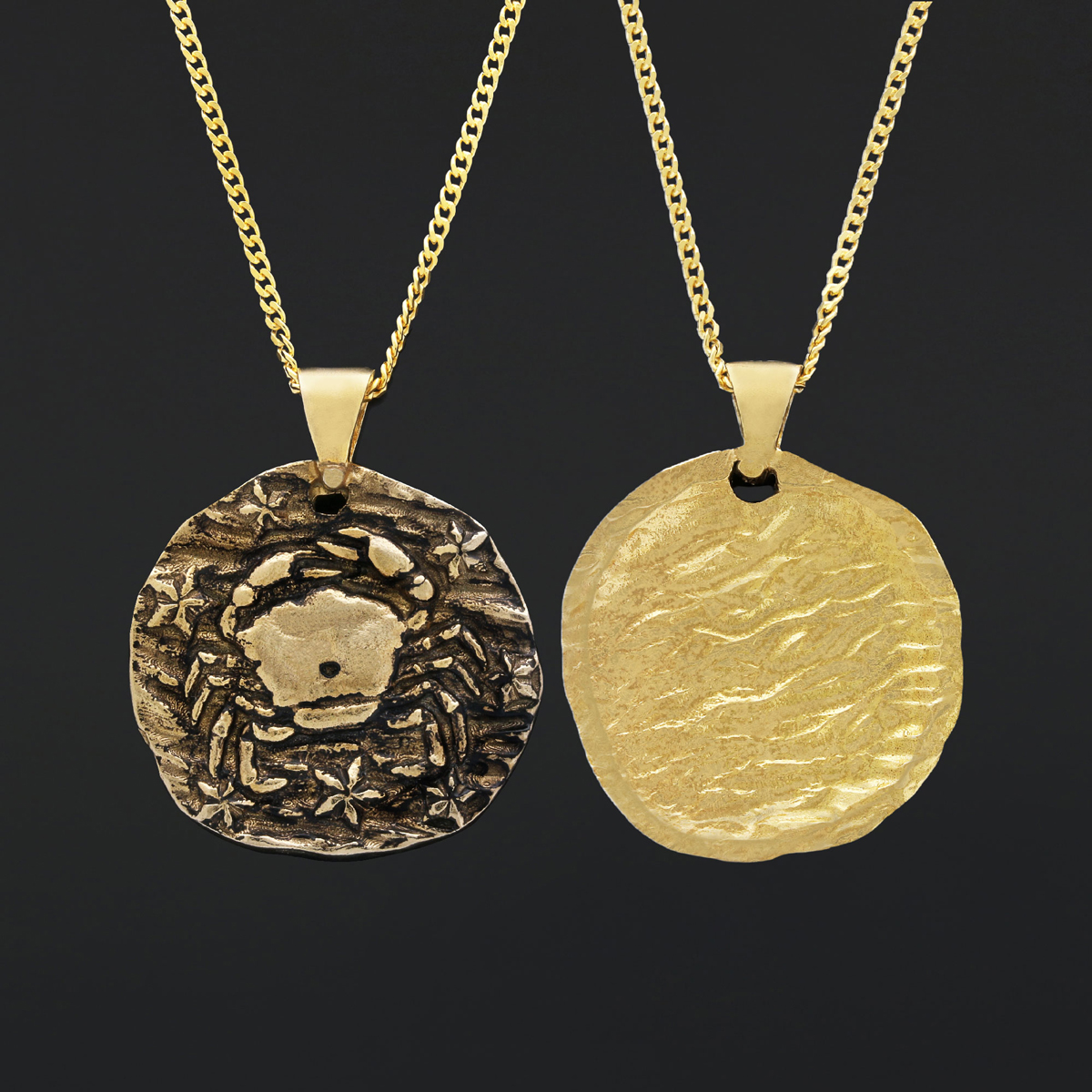 Cancer Horoscope Necklace, Zodiac Sign Pendant, Astrology Jewelry