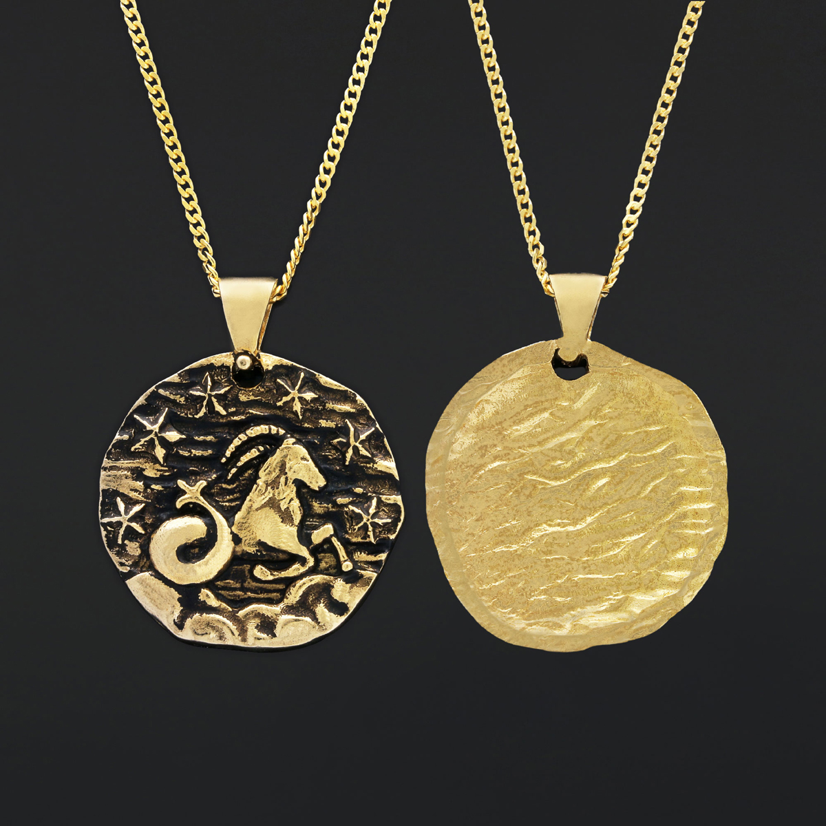 Capricorn Pendant, Elegant Zodiac Jewelry, Stylish Zodiac Capricorn Necklace