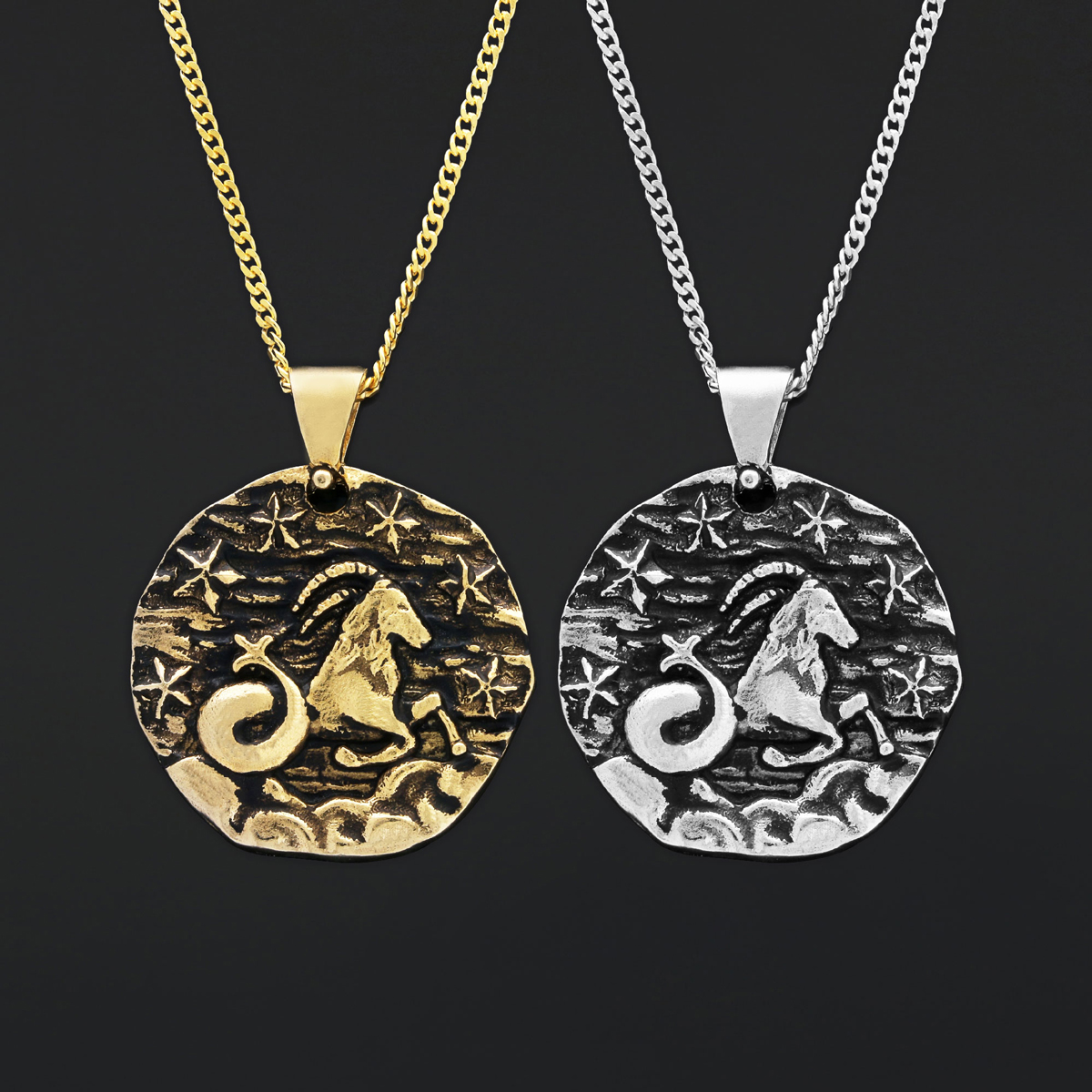 Capricorn Pendant, Elegant Zodiac Jewelry, Stylish Zodiac Capricorn Necklace