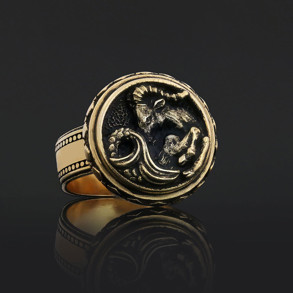Capricorn Zodiac Silver Ring Capricorn Zodiac Silver Ring