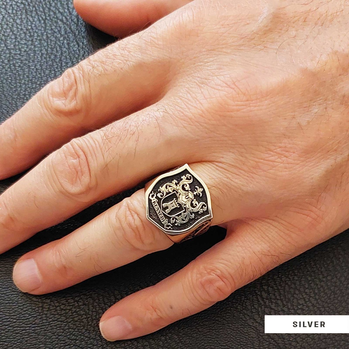 Celtic Design Family Ring, Custom Design Handmade Family Crest Ring
