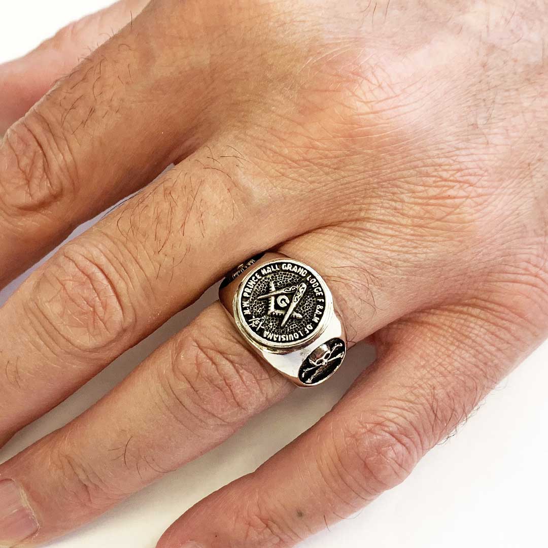 Celtic Lodge Masonic Ring, Round Mason Ring, Ancient Lodge Mason Ring