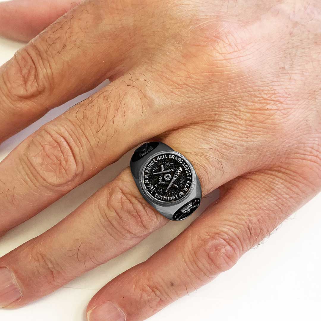 Celtic Lodge Masonic Ring, Round Mason Ring, Ancient Lodge Mason Ring