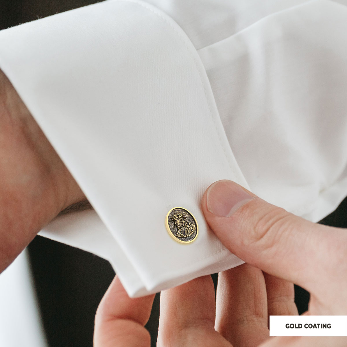 Christ Cufflinks, Jesus Cufflinks, Silver Religious Accessory, Gold Plated Jesus Jewelry, Handmade Christian Cufflinks, Religious CufflinksGift