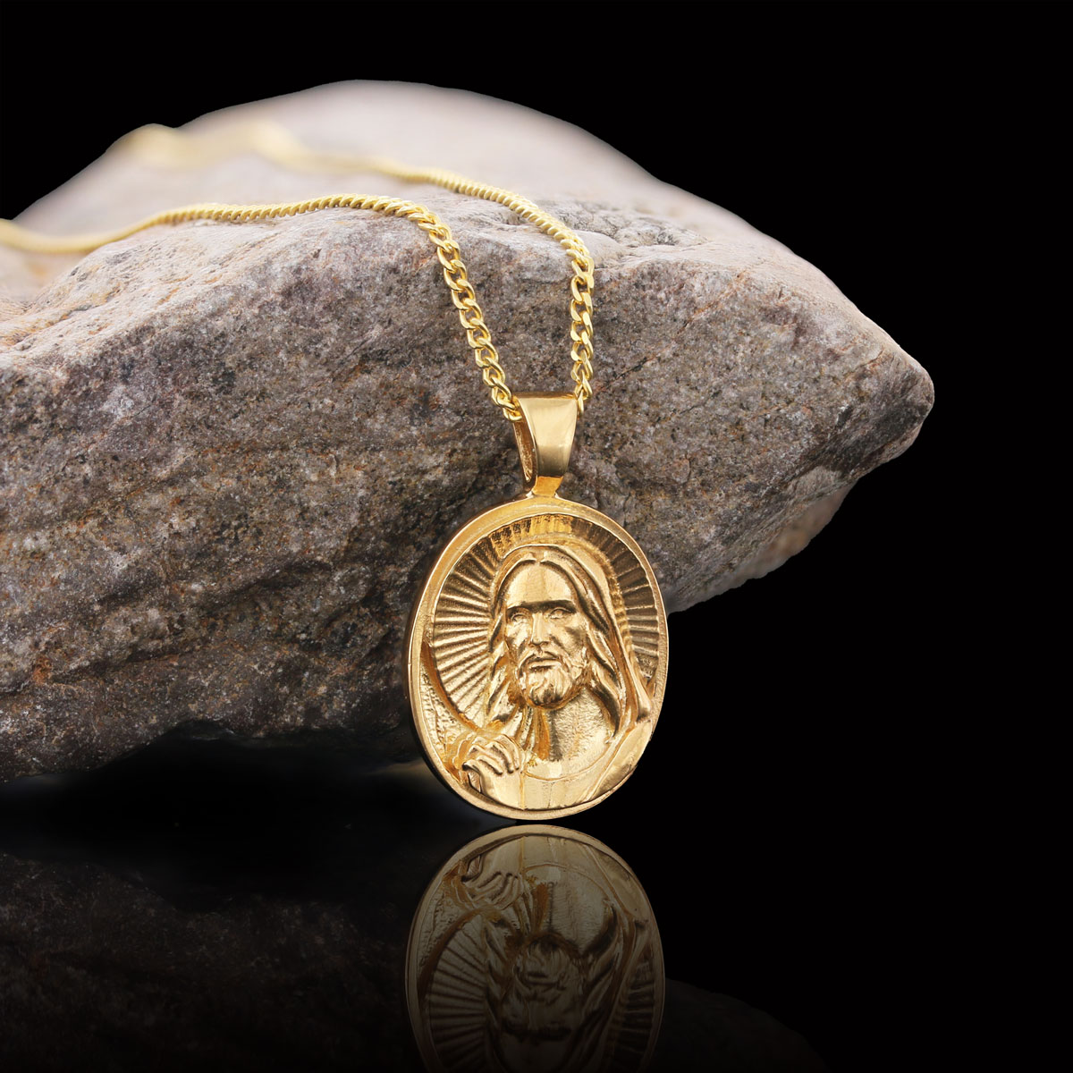 Christ Necklace, Jesus Pendant, Faith Jewelry, Christus Necklace Jesus Christian Necklace, Sun and Christian Jewelry