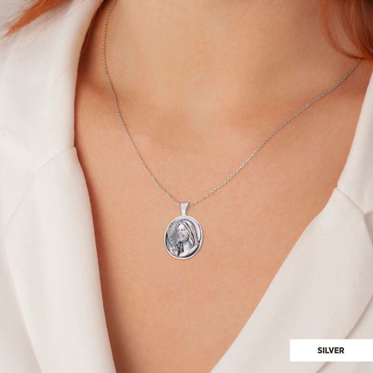Christ Necklace, Jesus Pendant, Faith Jewelry, Christus Necklace Jesus Christian Necklace, Sun and Christian Jewelry