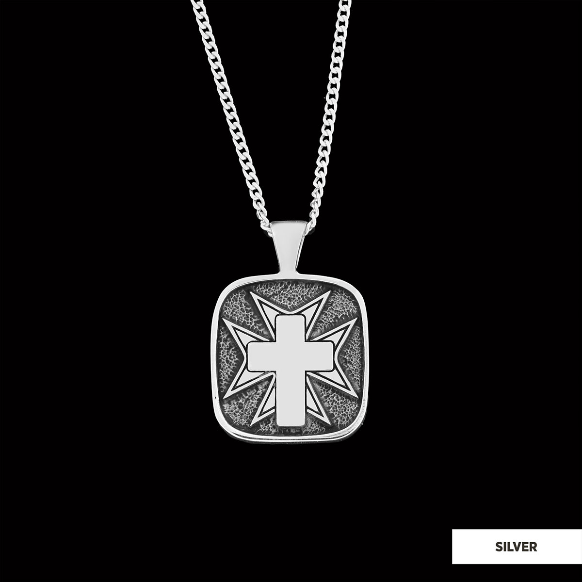 Christian Cross 925 Sterling Silver Necklace, Silver Square Cross Pendant, Gold Plated Silver Christian Cross Necklace Christian Cross 925 Sterling Silver Necklace, Silver Square Cross Pendant, Gold Plated Silver Christian Cross Necklace
