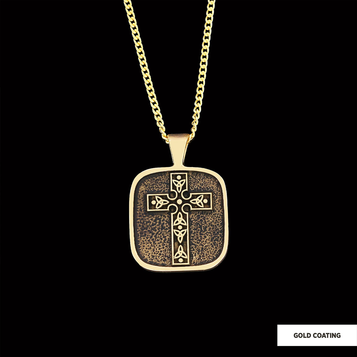 Christian Cross Pendants, Gold Plated Silver Cross Necklace, Square Motif Cross Silver Necklace Christian Cross Pendants, Gold Plated Silver Cross Necklace, Square Motif Cross Silver Necklace