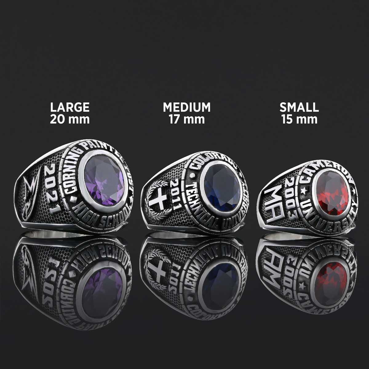 Colorado Technical University Ring, Customized High School Ring, Cameron University Ring, Graduation Collage Ring