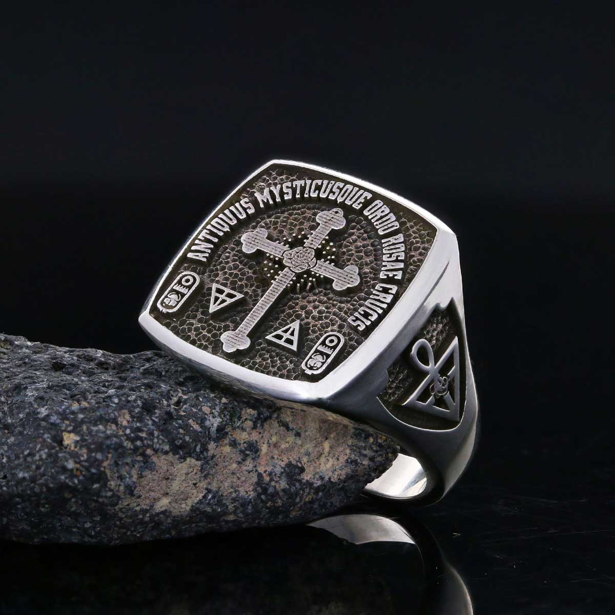 Crafted for the Devoted Rosae Crucis Ring, Personalized Rosae Crucis Ring Crafted for the Devoted Rosae Crucis Ring, Personalized Rosae Crucis Ring