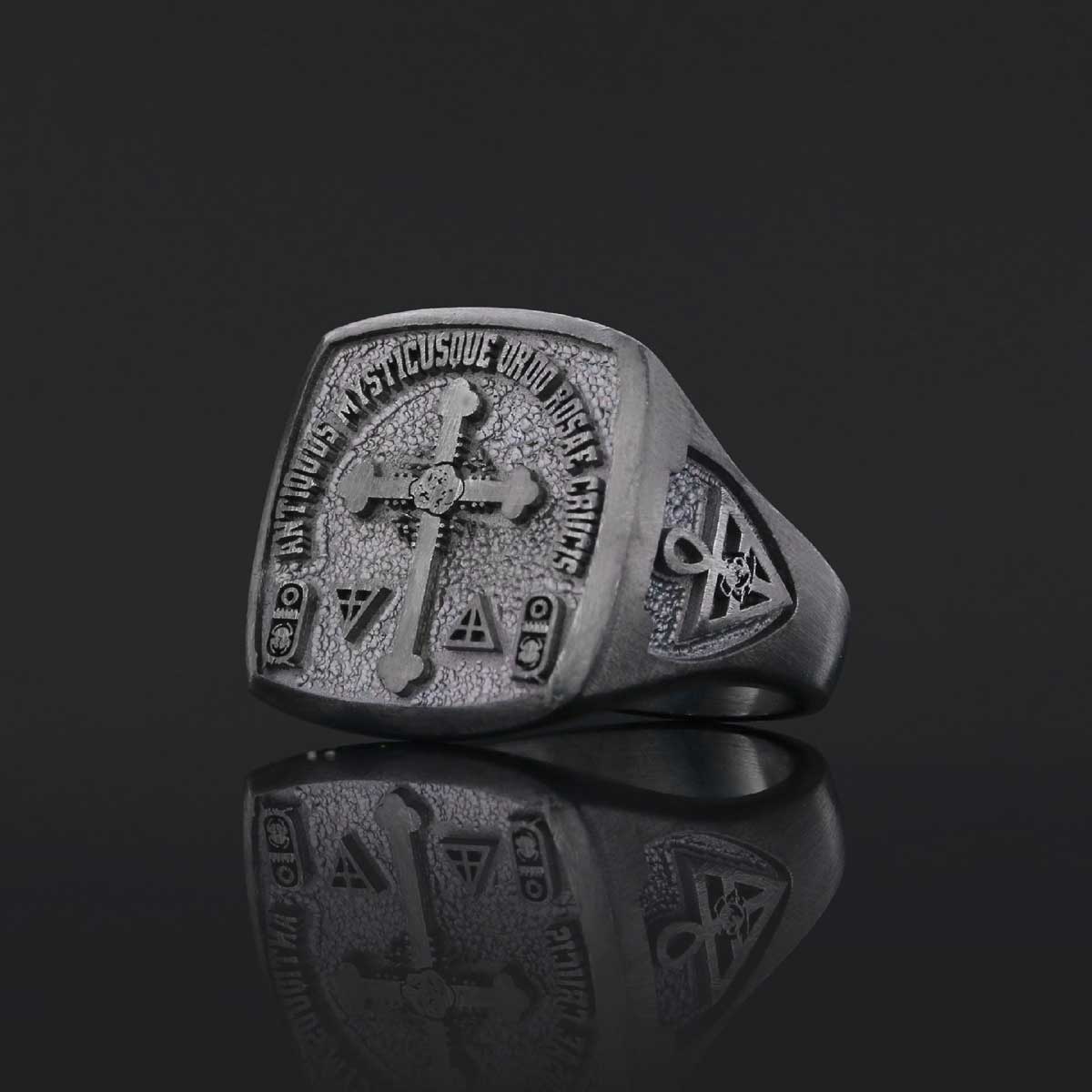 Crafted for the Devoted Rosae Crucis Ring, Personalized Rosae Crucis Ring