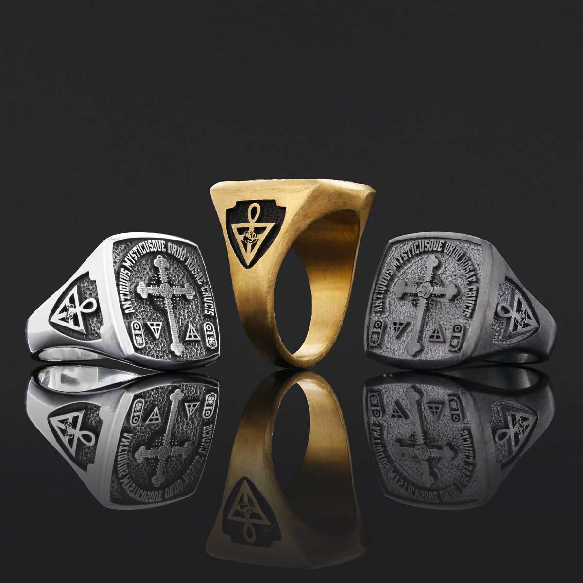 Crafted for the Devoted Rosae Crucis Ring, Personalized Rosae Crucis Ring Crafted for the Devoted Rosae Crucis Ring, Personalized Rosae Crucis Ring
