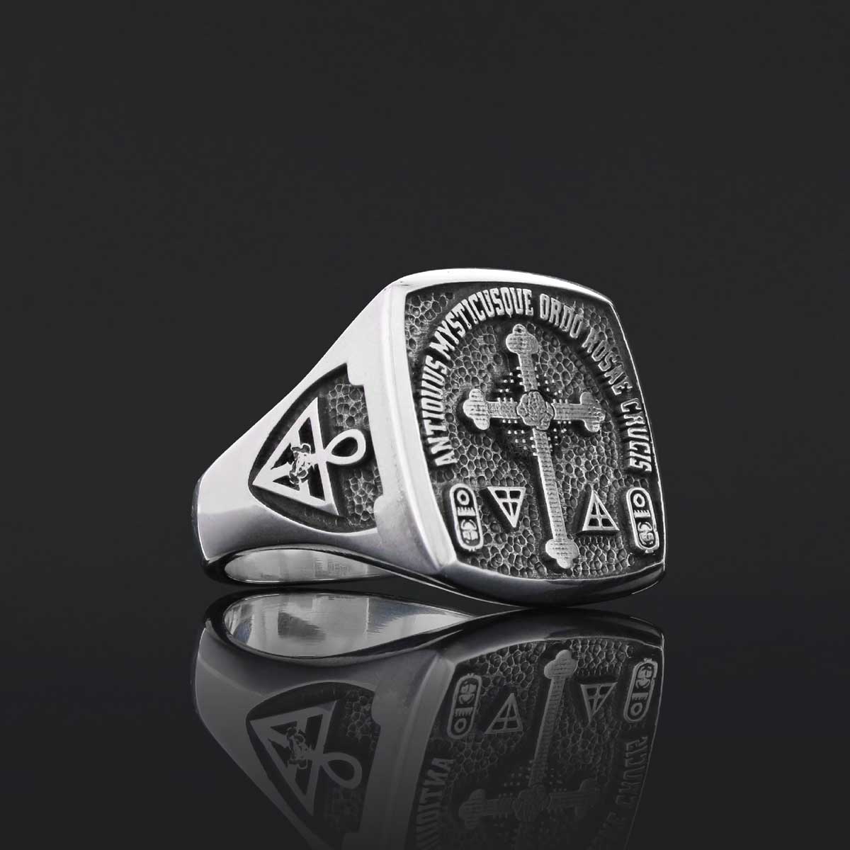 Crafted for the Devoted Rosae Crucis Ring, Personalized Rosae Crucis Ring Crafted for the Devoted Rosae Crucis Ring, Personalized Rosae Crucis Ring
